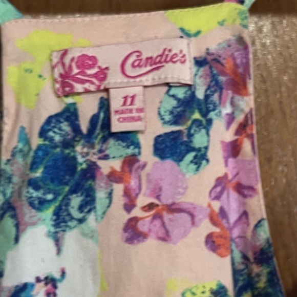 CANDIES razor back Floral Mini Dress Size 11 - Picture 6 of 7